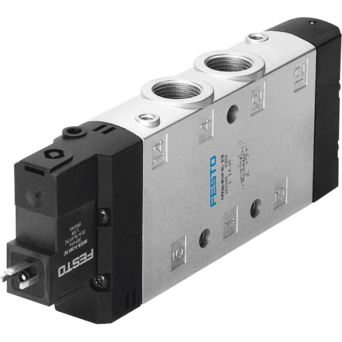 Распределитель с электроуправлением Festo CPE24-M1H-5L-3/8, арт. 163166, резьба Наружная резьба, тип резьбы G — фото товара