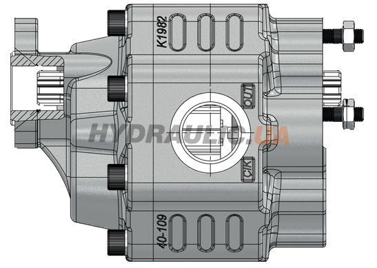 Гидронасос шестеренный Kazel UNI GANI TDM 73 LEFT (GT40073UF415) секция тандема | 73 см³ L